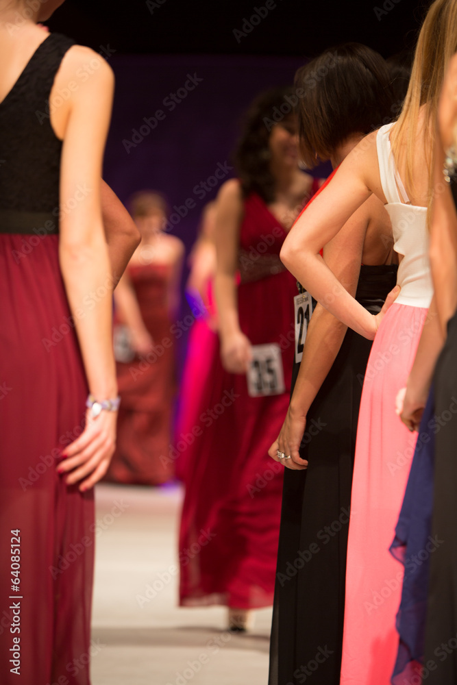 Naklejka premium Details of clothing during a fashion show