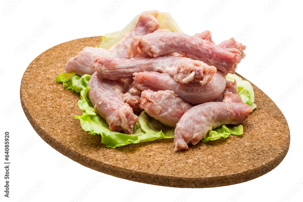 Raw chicken neck