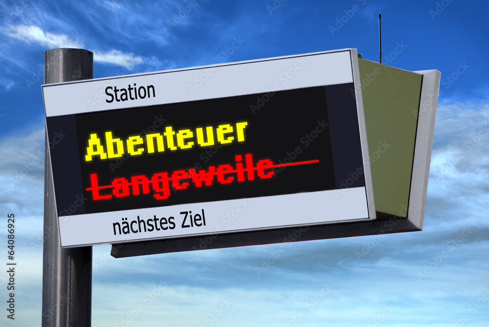 Anzeigetafel 3 - Abenteuer