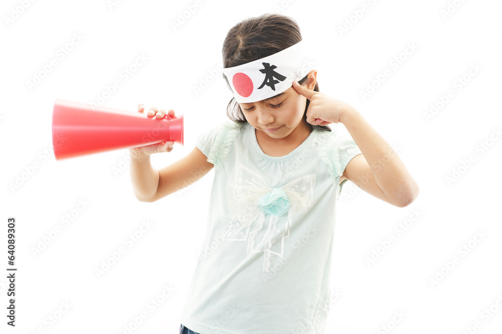 Naklejka premium 落胆する少女