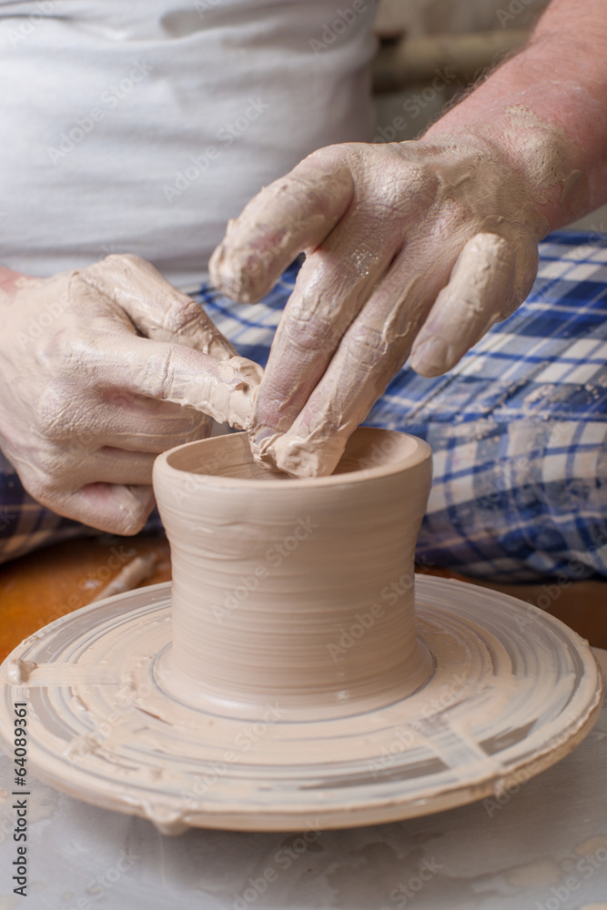 Hands of a potter