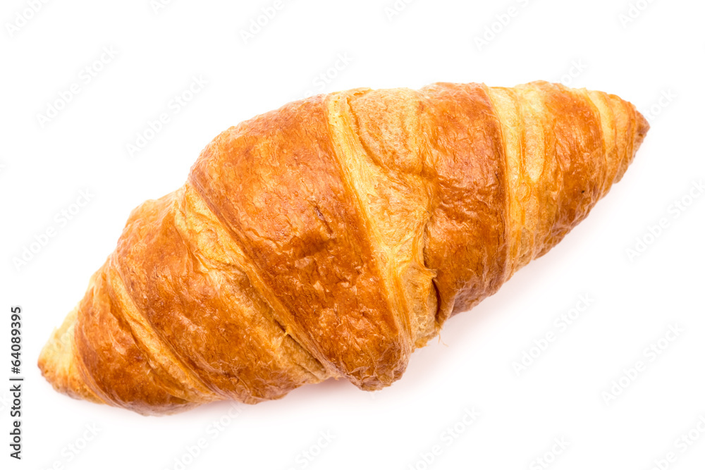 Fresh Croissant Isolated On White