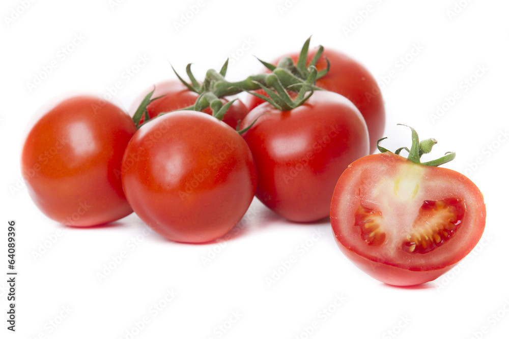 Fresh tomatoes isolated on white background Fresh tomatoes isolated on white background