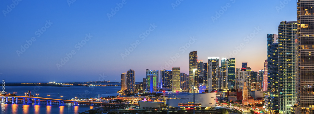 Obraz premium Panoramiczny widok na Miami