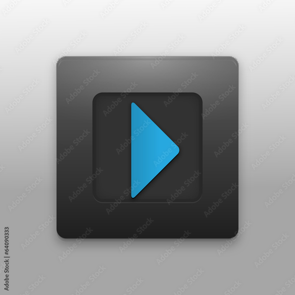 Black Button with the play icon for your project Black Button with the play icon for your project