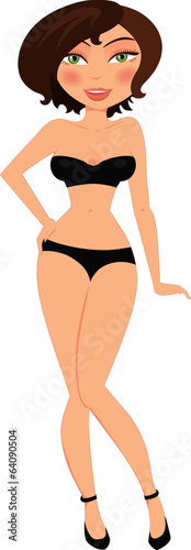 Cartoon woman figure