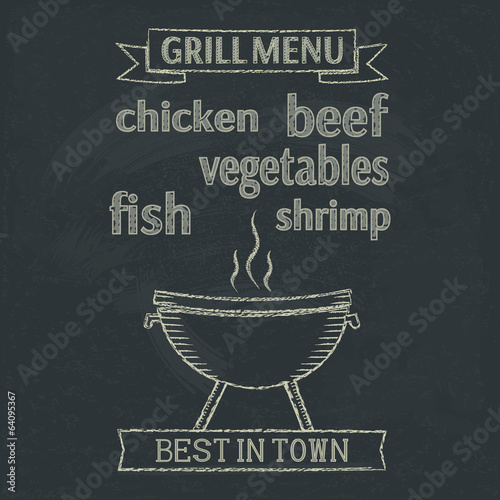 Grill menu.