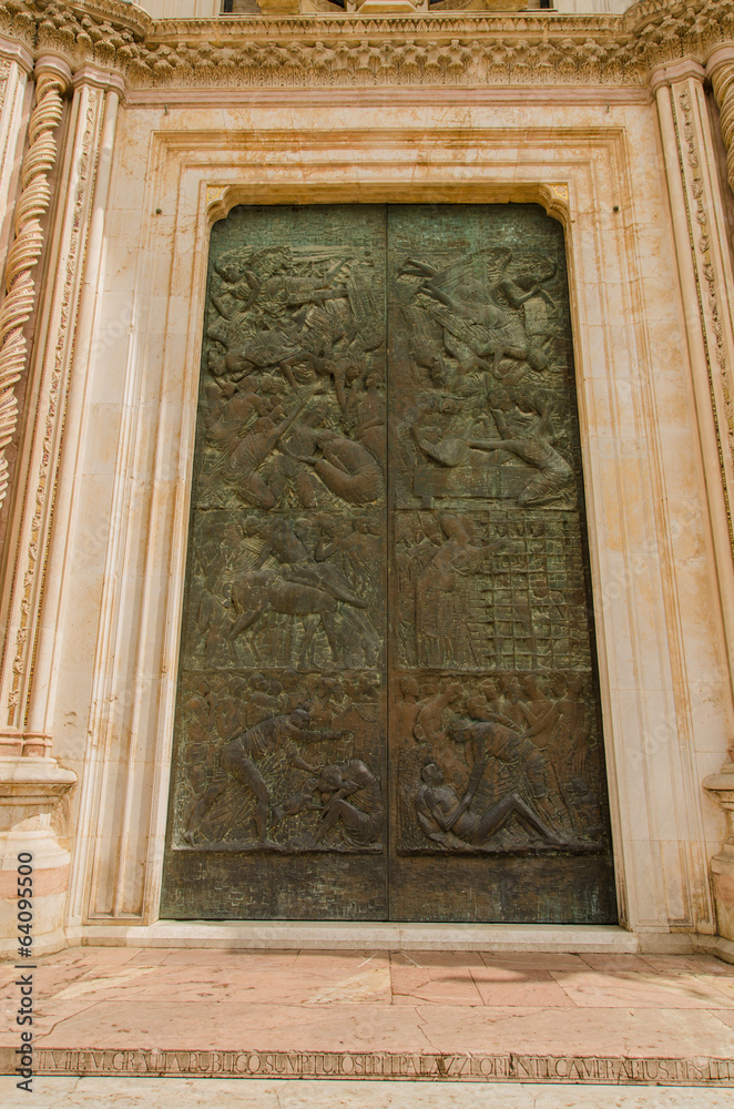 Door of cathedral, Orvieto, Italy Door of cathedral, Orvieto, Italy