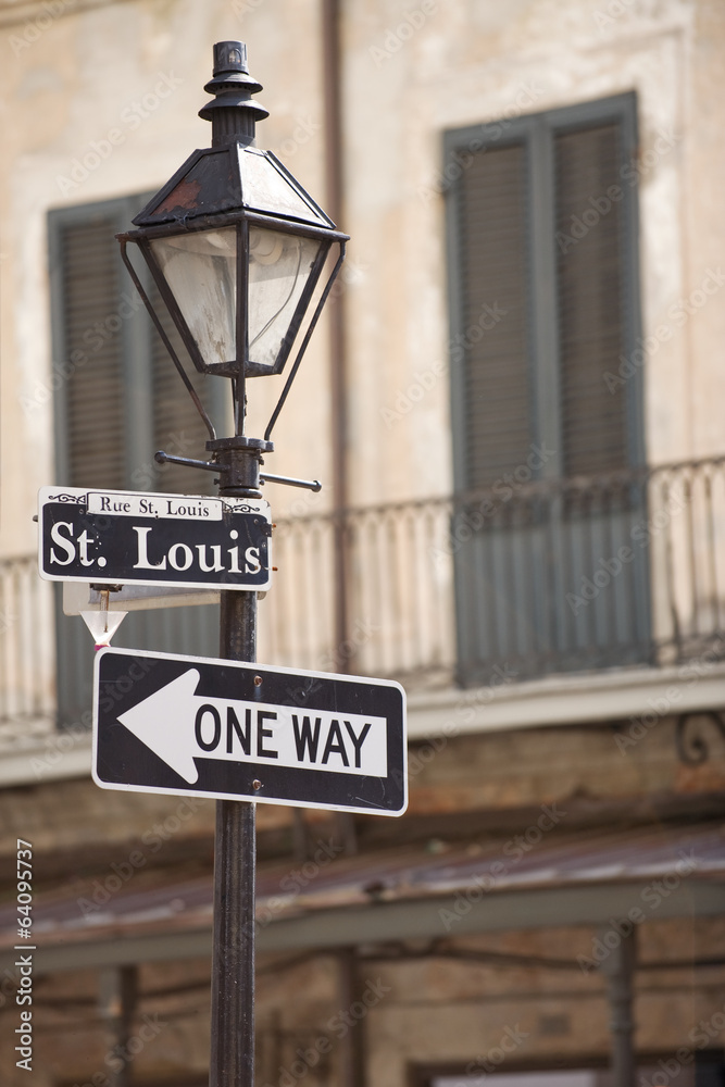 Street lamp in the French Quarter, New Orleans Street lamp in the French Quarter, New Orleans
