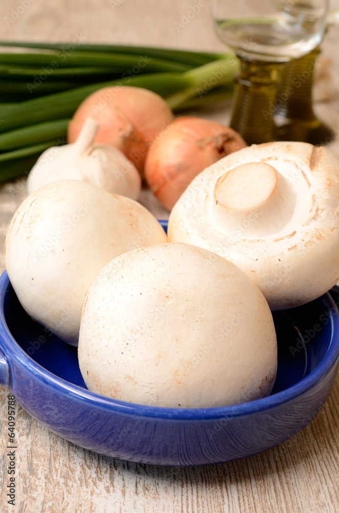 White mushrooms White mushrooms