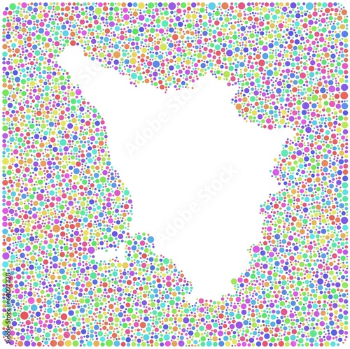 Map of Tuscany - Italy - into a square icon