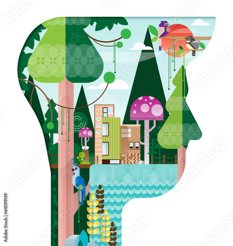Go green Concept Vector