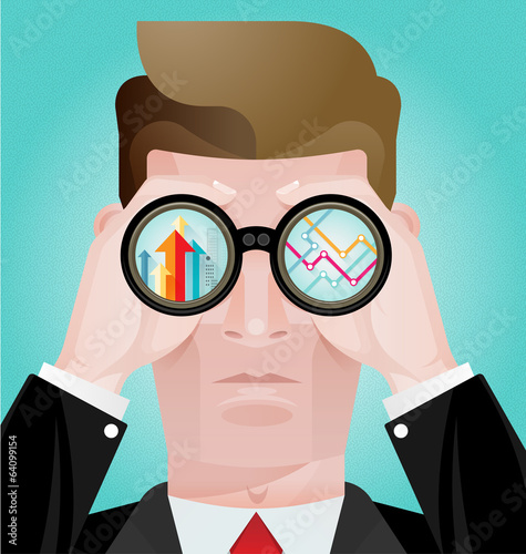 Business vision concept vector
