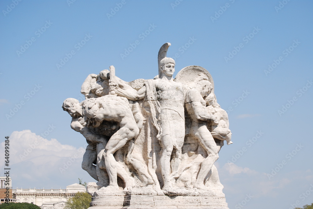 Sculpture at Vittorio Emanuele II Bridge, Rome