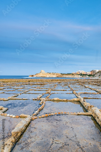 Salt pans near Qbajjar in Gozo, Malta. © Anibal Trejo