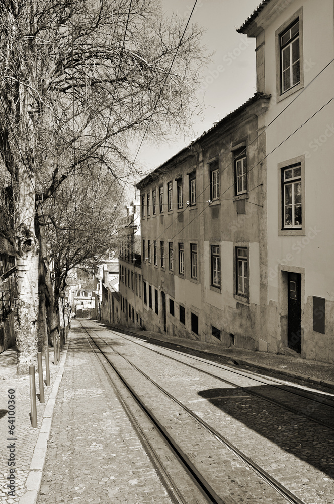Calcada da Gloria in Lisbon, Portugal