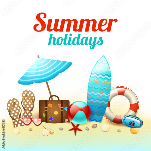 Summer holidays background poster
