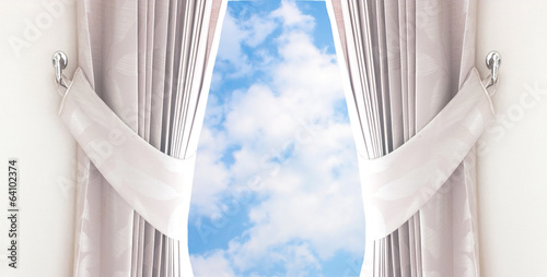 curtain open to sky