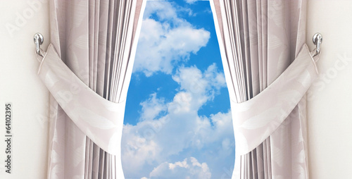 curtain open to sky
