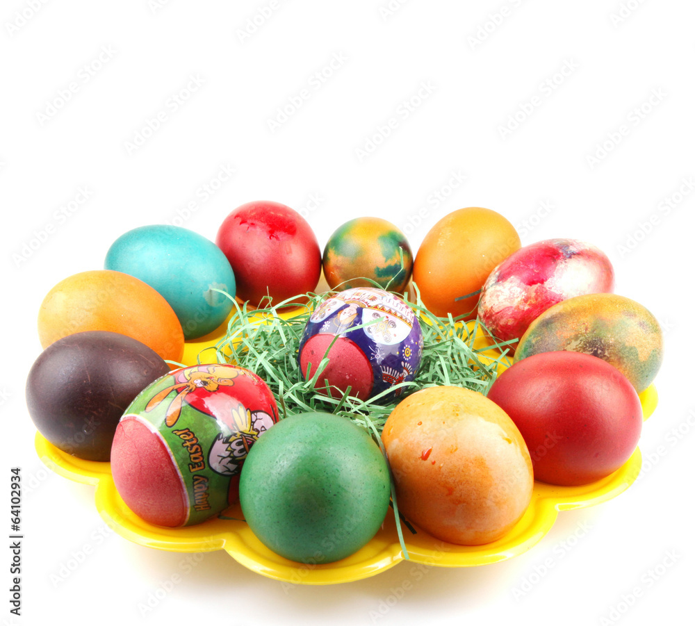 Easter eggs on white background Easter eggs on white background