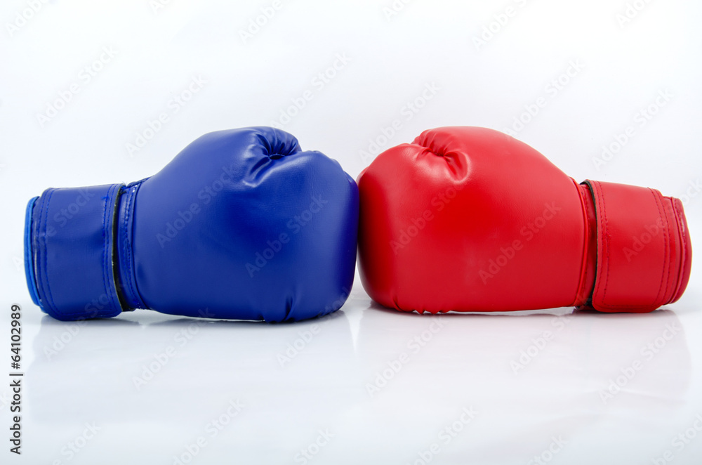 Boxing gloves close up - obrazy, fototapety, plakaty 
