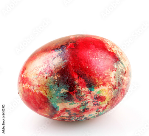 Easter eggs on white background