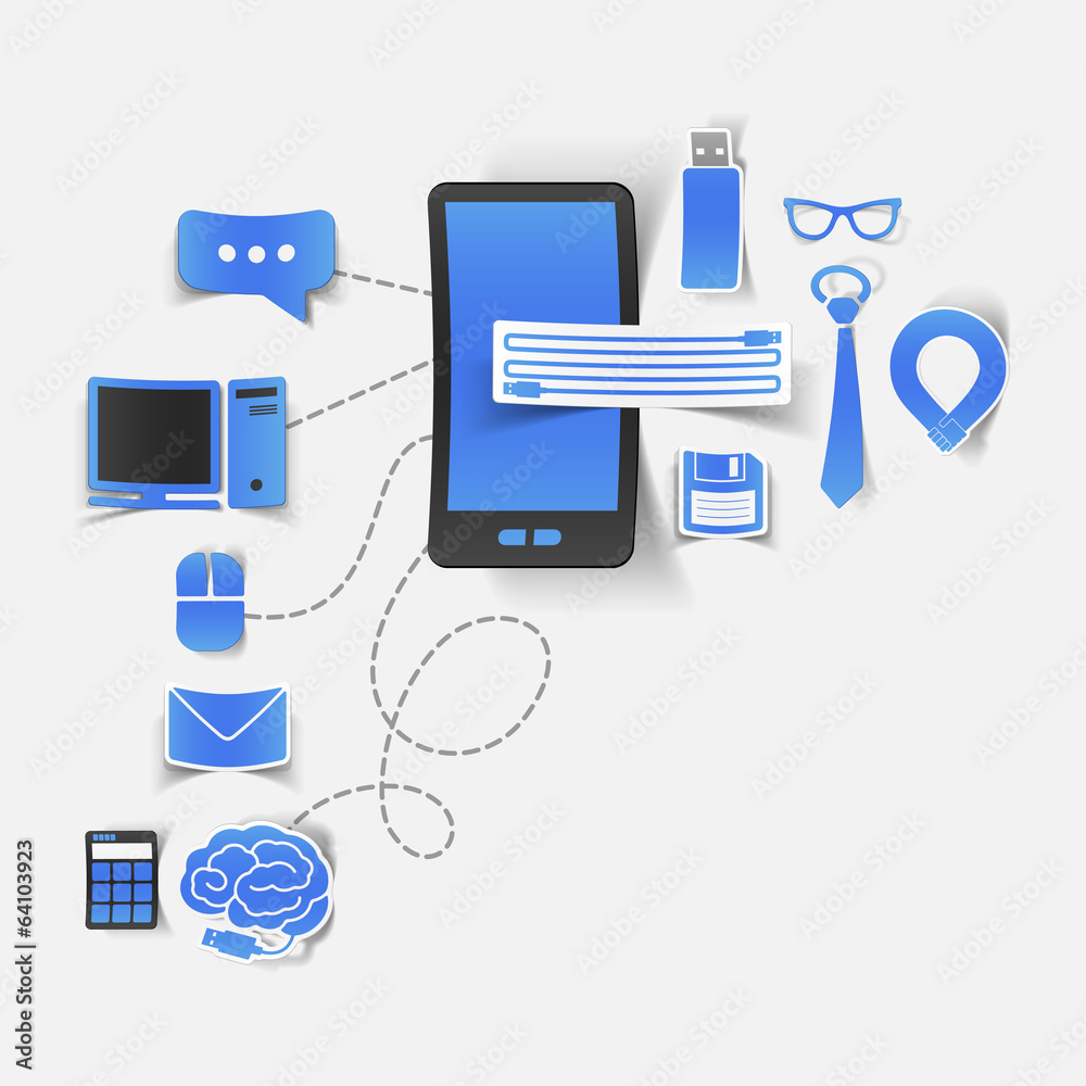 Set of sticker design. High-tech business concept Set of sticker design. High-tech business concept