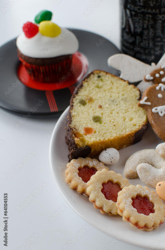 Homemade cookies with muffin Homemade cookies with muffin