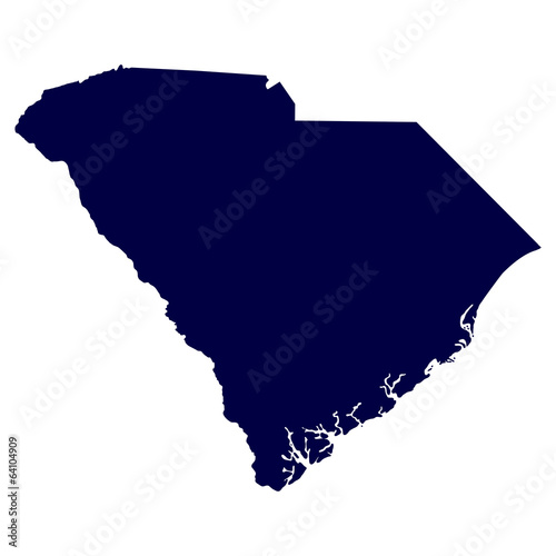 map of the U.S. state of South Carolina
