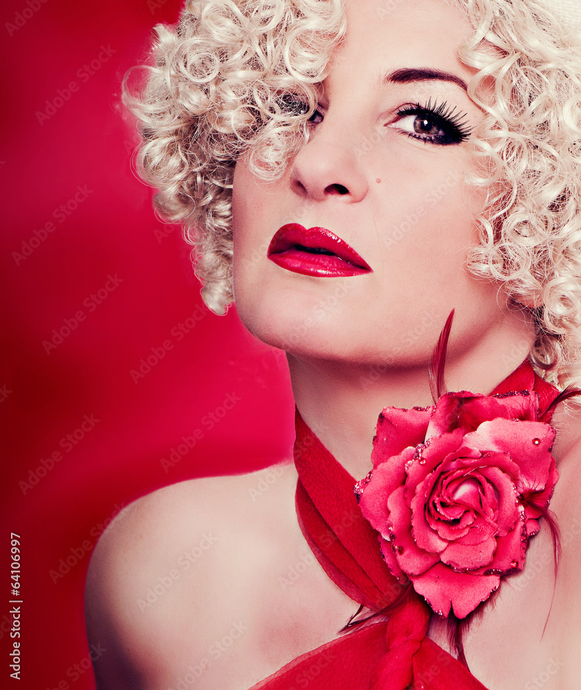 Naklejka premium fashion shots 14_2-sexy red lips