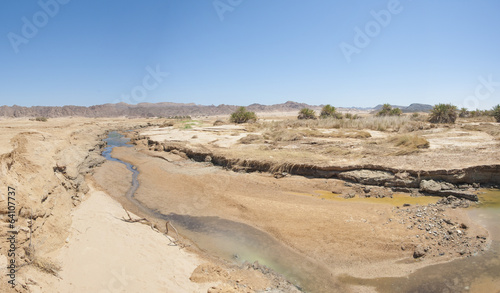 Small stream going through desert oasis