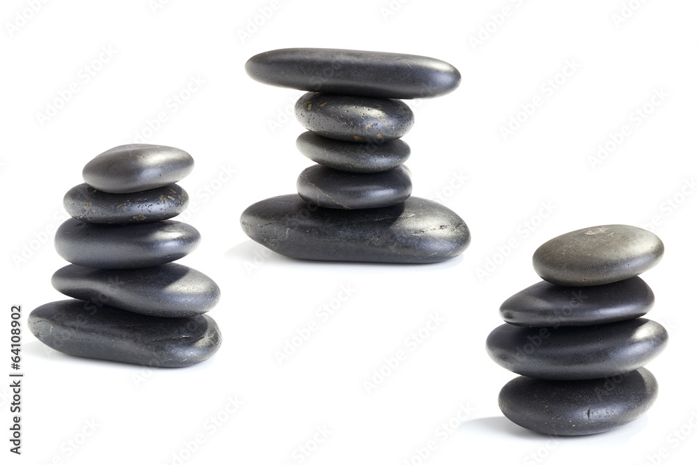 Wet smooth polished hot massage black stones Wet smooth polished hot massage black stones
