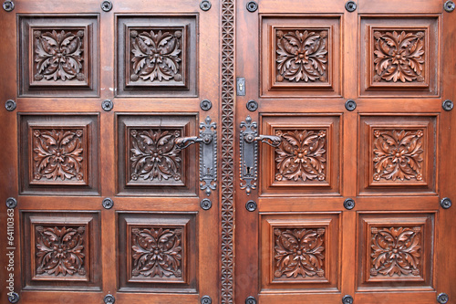 Fragment door of church of St. Ludmila