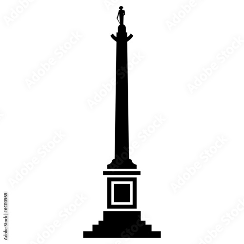 Vector illustration of Nelson Column of London