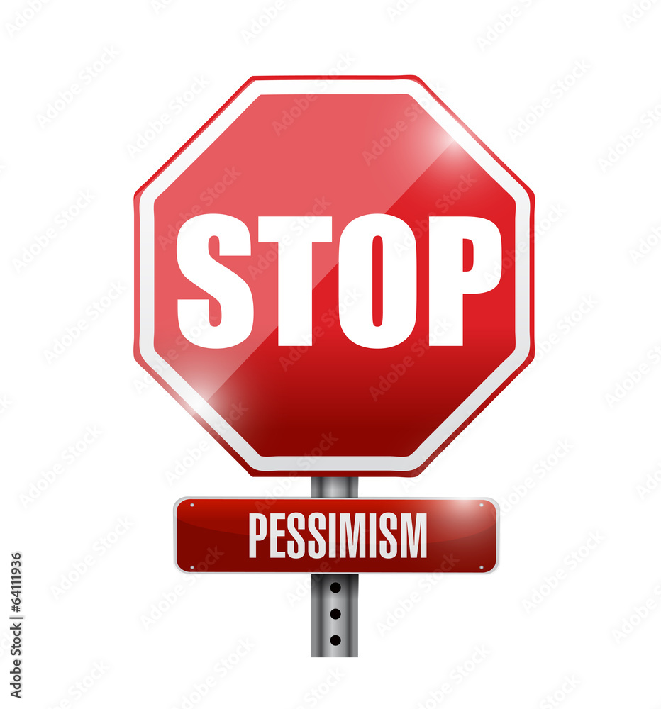 stop pessimism signpost illustration design stop pessimism signpost illustration design