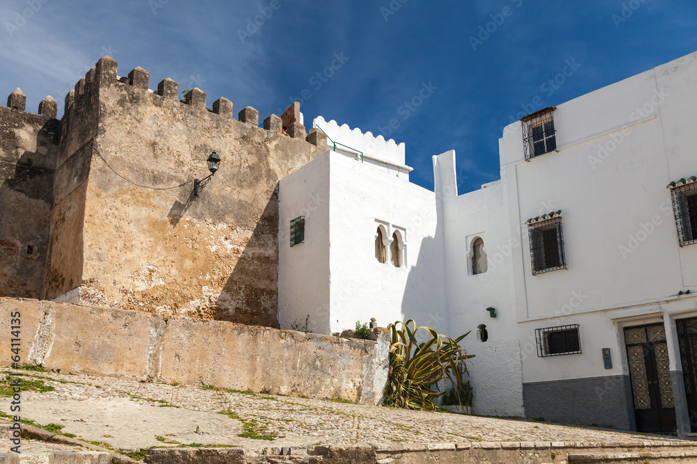 Ancient fortress and living houses. Madina, old part of Tangier