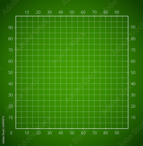 Green squared paper sheet.