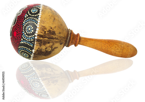 Photography rumba shaker on the white background