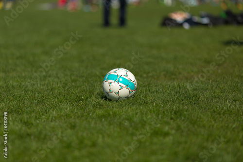 Soccer ball on grass