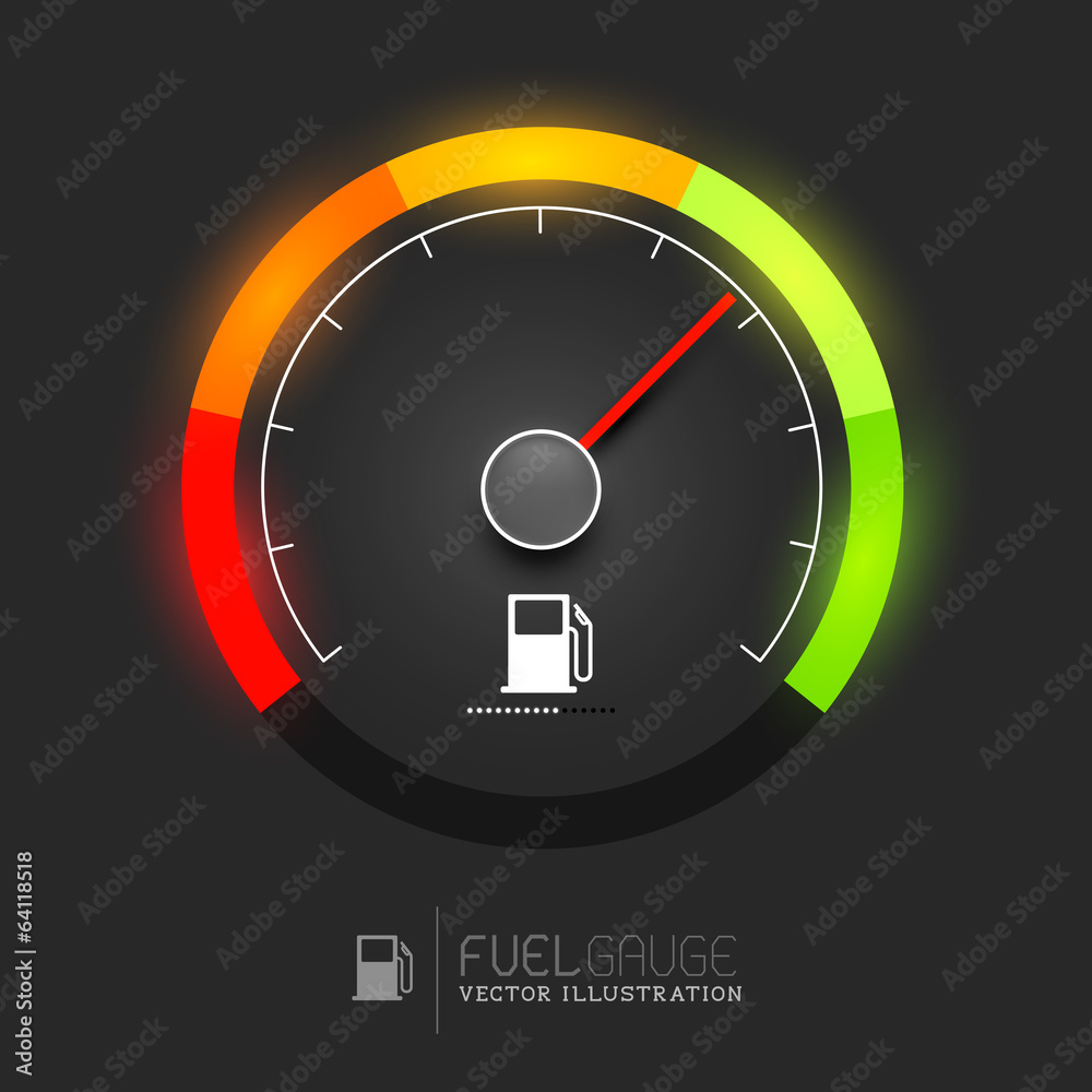 Fuel Gauge Vector Stock Vector | Adobe Stock