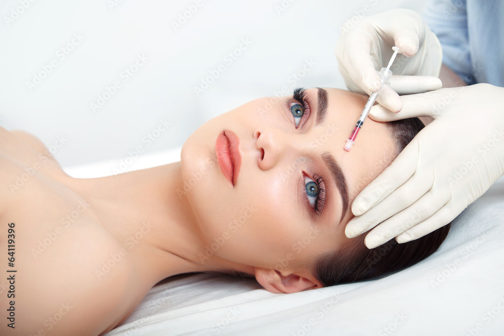 Beautiful Woman gets Injection In Her Face. Cosmetic Surgery Beautiful Woman gets Injection In Her Face. Cosmetic Surgery