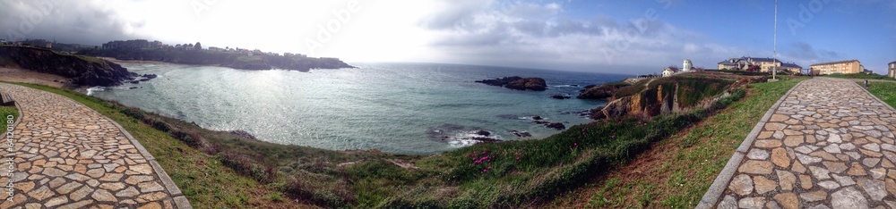 Panoramic view of Tapia de Casariego beach