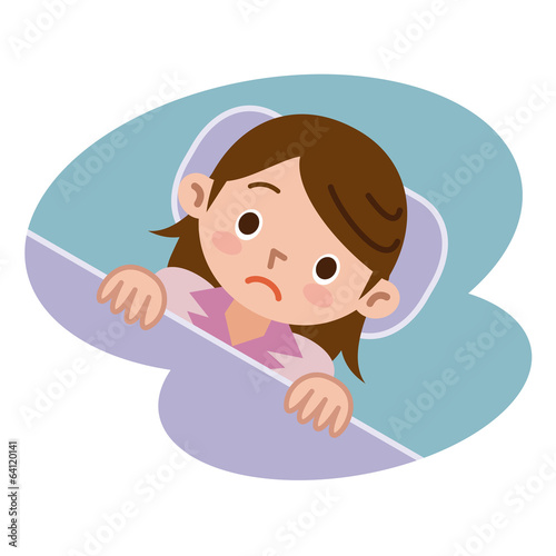 不眠症の女性