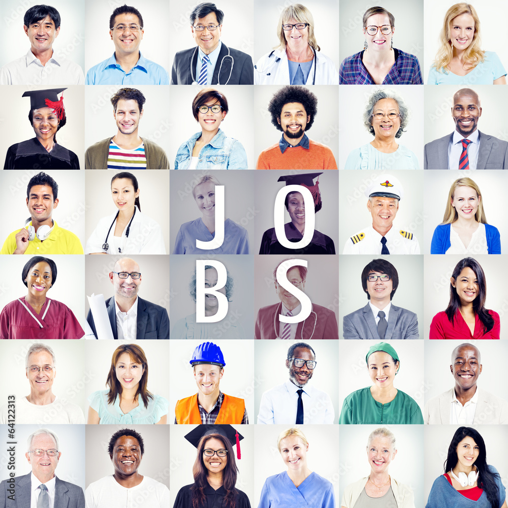 Portrait of Multiethnic Mixed Occupations People Portrait of Multiethnic Mixed Occupations People