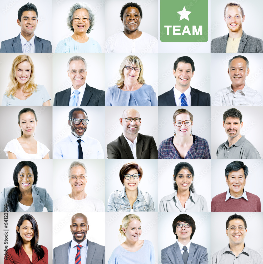 Portraits of Multiethnic Diverse Business People Portraits of Multiethnic Diverse Business People