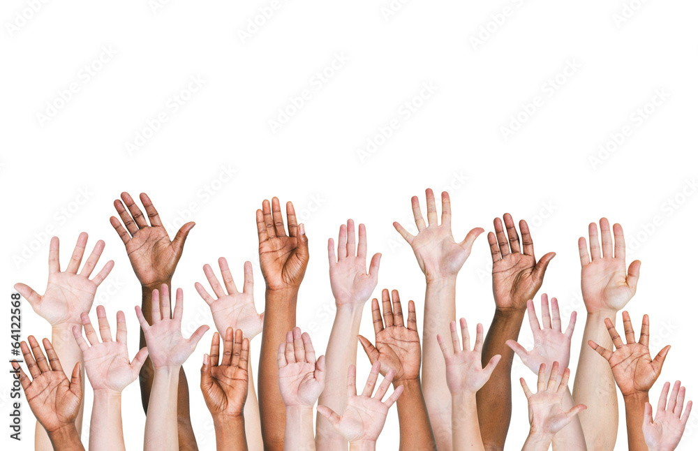 Multiethnic People's Arms Outstretched Multiethnic People's Arms Outstretched