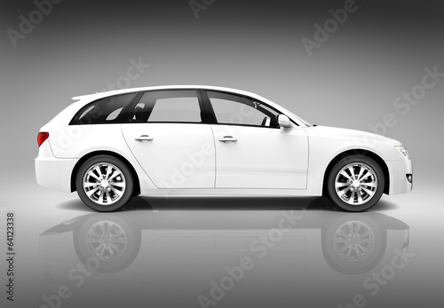 White 3D Luxury SUV Car © Rawpixel.com