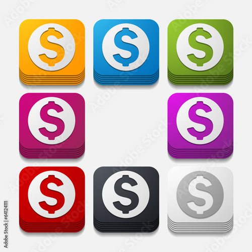 square button: money