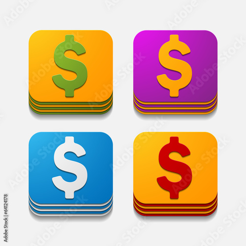 square button: money