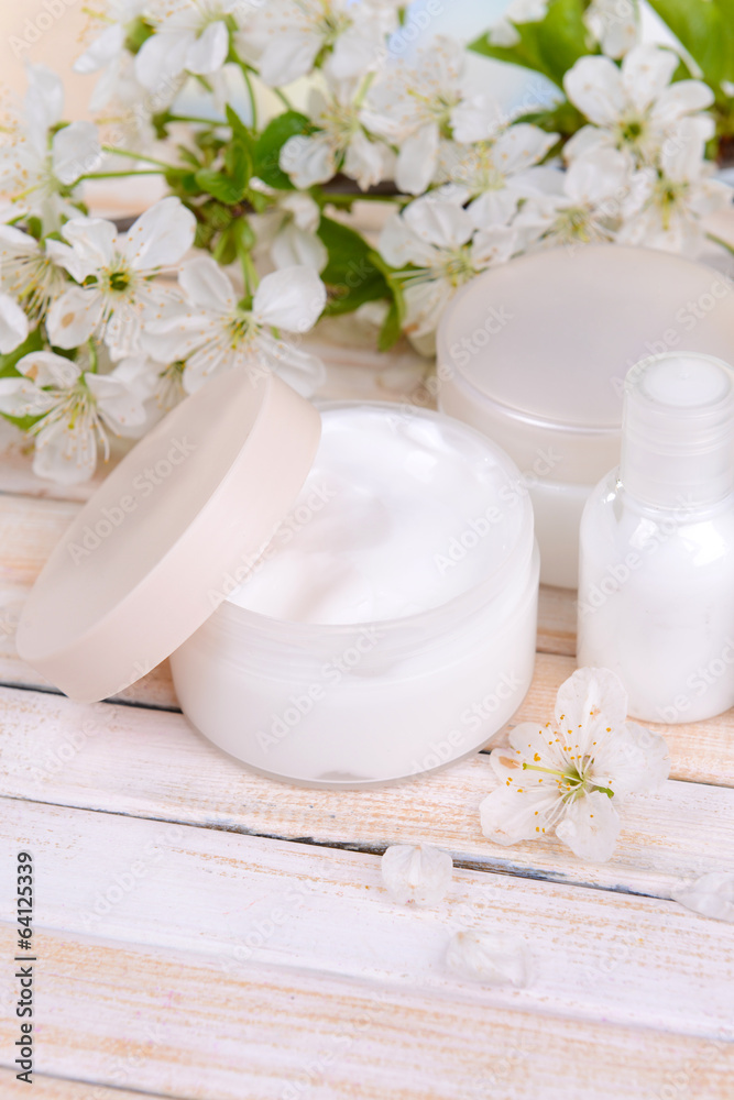 Beautiful spa setting on table close-up